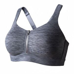Victoria’s Secret Knockout Front Close Sport Bra 34DD Gray High Impact Zip NWT